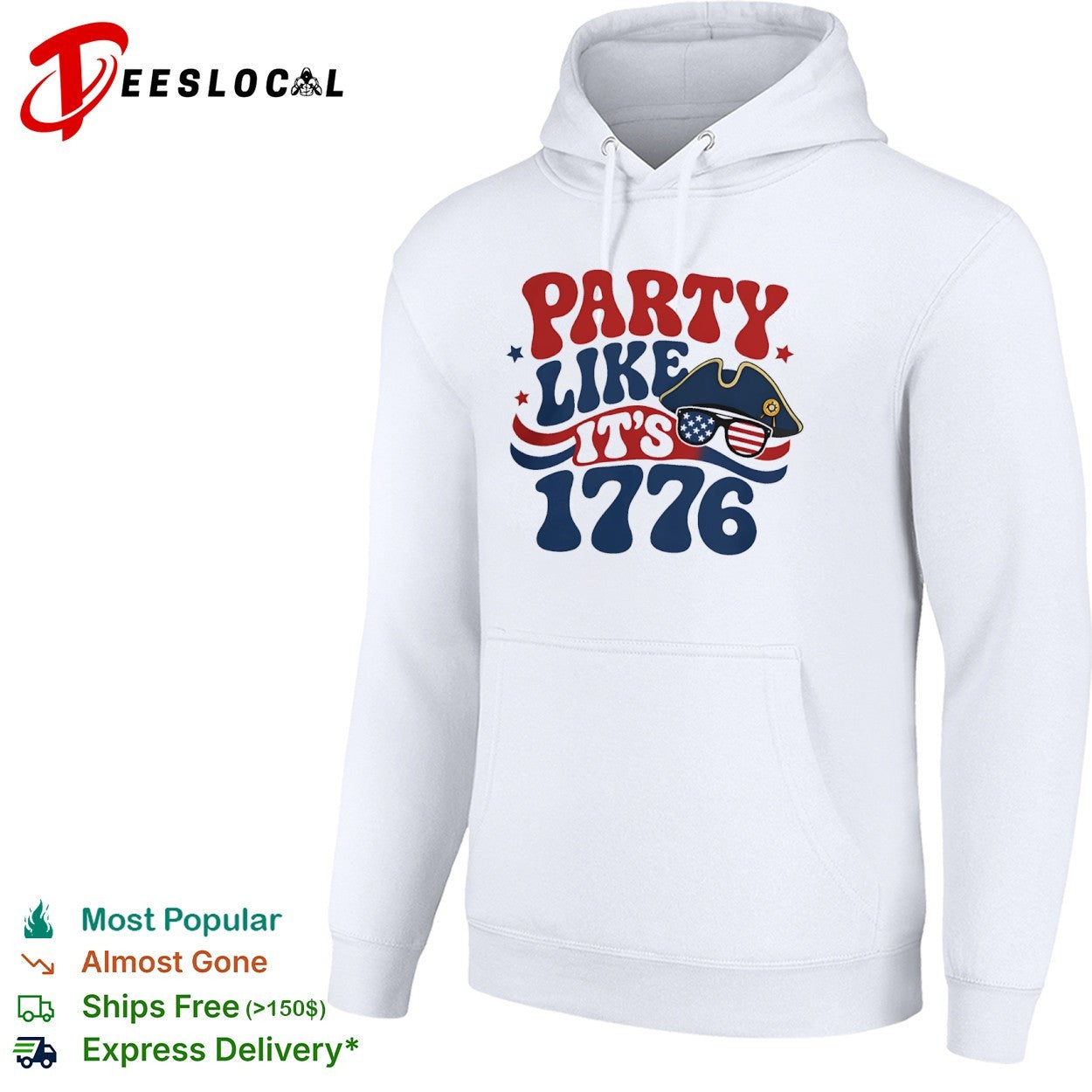 Party Like it is 1776 American Flag Sunglasses Revolutionary War Patriot shirt