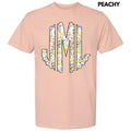 Pastel Blooms Monogram Comfort Colors T-Shirt 'NLB' Hoodie, Sweatshirt | CiraTrend.com