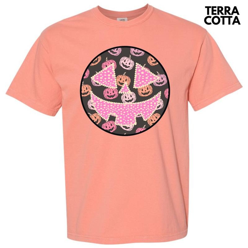 Pastel Jack O Lantern Happy Face Comfort Colors T-Shirt 'NLB' Hoodie, Sweatshirt | CiraTrend.com