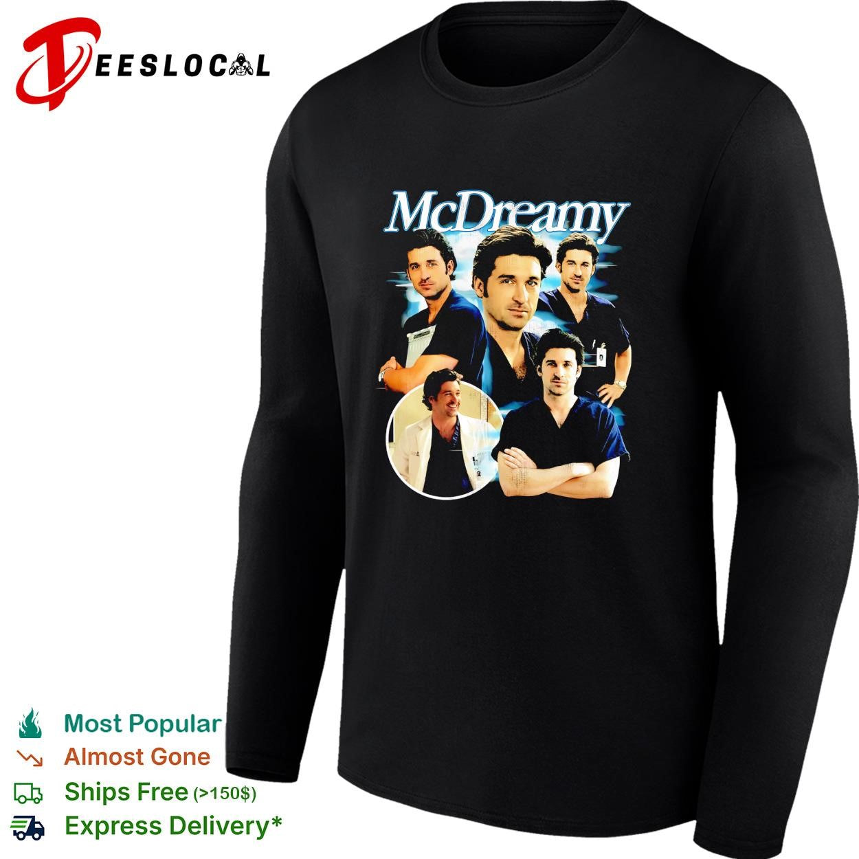 Patrick Dempsey McDreamy doctor portraits shirt
