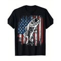 Patriotic American Flag Bass Father's Day Gift Men's T-shirt -100%cotton Made in USA Hoodie, Sweatshirt | CiraTrend.com