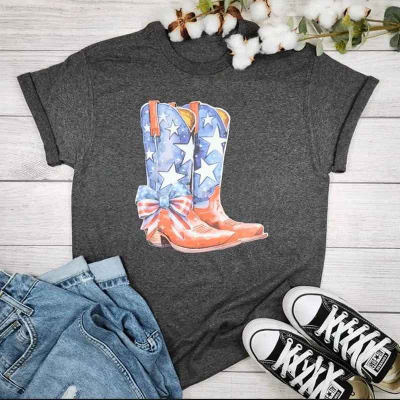 Patriotic Boots Graphic Tee Hoodie, Sweatshirt | CiraTrend.com