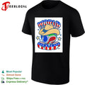 Patriotic peanut mascot wearing cowboy hat shirt