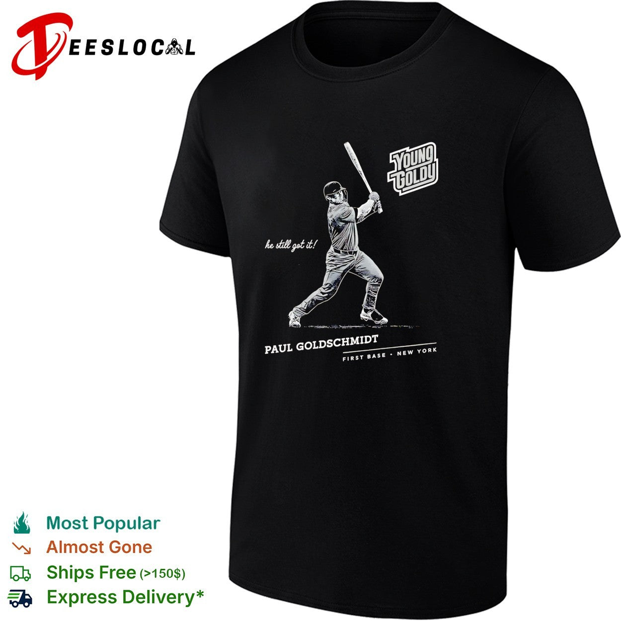 Paul Goldschmidt Young Goldy New York baseball shirt