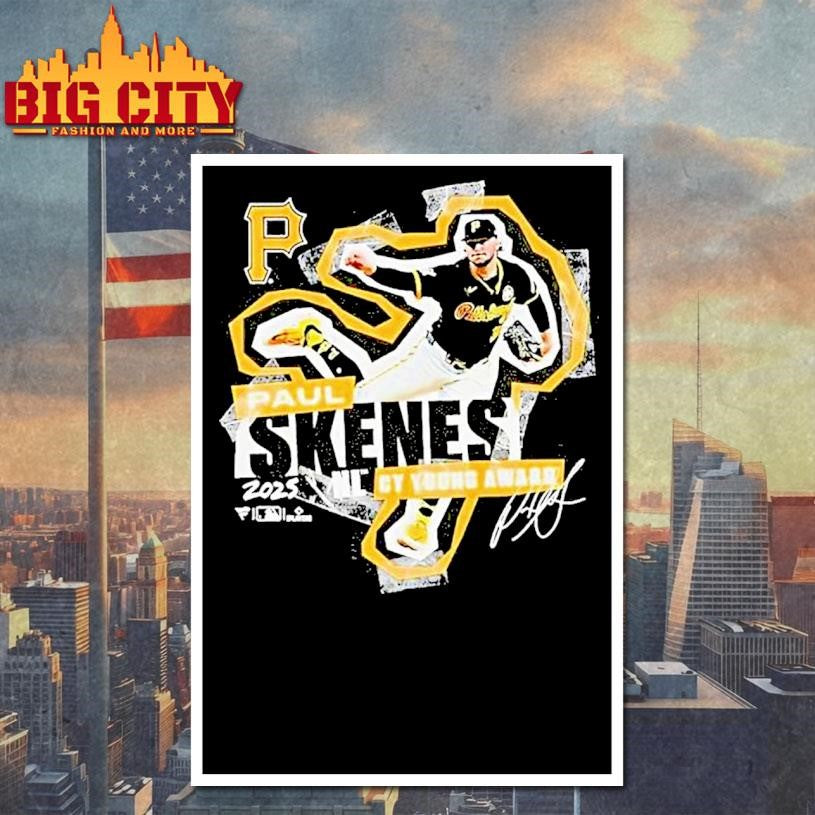Paul Skenes Pittsburgh Pirates 2025 National League Cy Young Award Winner Shirt