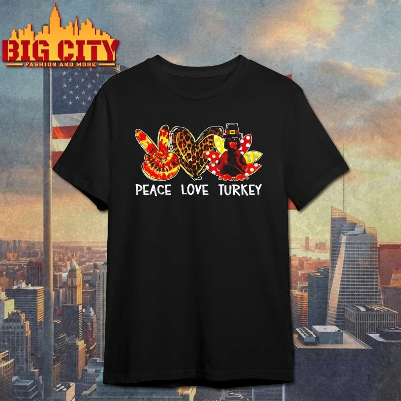 Peace Love Turkey Thanksgiving 2025 shirt