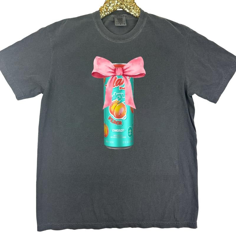 Peach Energy Can Coquette Comfort Colors T-Shirt 'NLB' Hoodie, Sweatshirt | CiraTrend.com