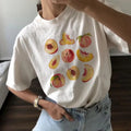 Peach T-Shirt, Vintage Graphic Fruit Sweatshirt, Aesthetic Fruit Womenswear Shirt, Boho Tshirt, Fruit Tee Peach Shirt,...