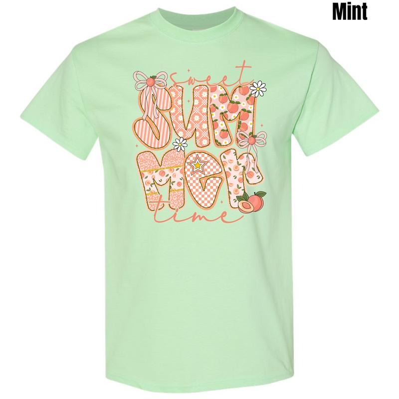 Peachy Summer Time Gildan Short Sleeve T-Shirt 'NLB' Hoodie, Sweatshirt | CiraTrend.com