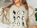 Penguins Minimalist Crewneck Sweatshirt, Penguin Lover Tee, Funny Penguin Sweater, Cute Penguin Gift Hoodie | CiraTrend.com