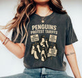 Penguins Protest Tariffs Shirt, Funny Tariffs Shirt, Funny Penguin Graphic Tee Hoodie, Sweatshirt | CiraTrend.com