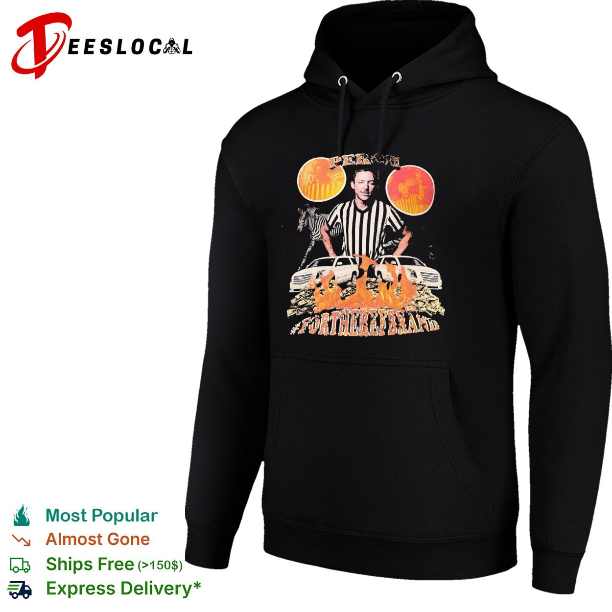 Perch Scott Foster NBA Parody Fortherefbrand Cadillac Money Fire shirt