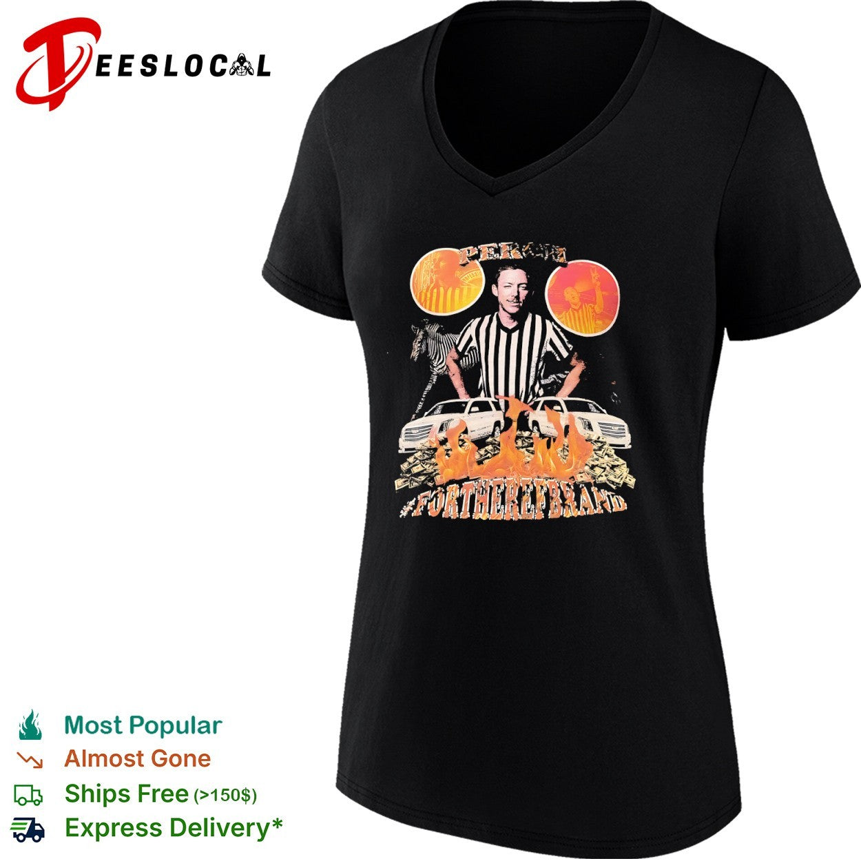 Perch Scott Foster NBA Parody Fortherefbrand Cadillac Money Fire shirt