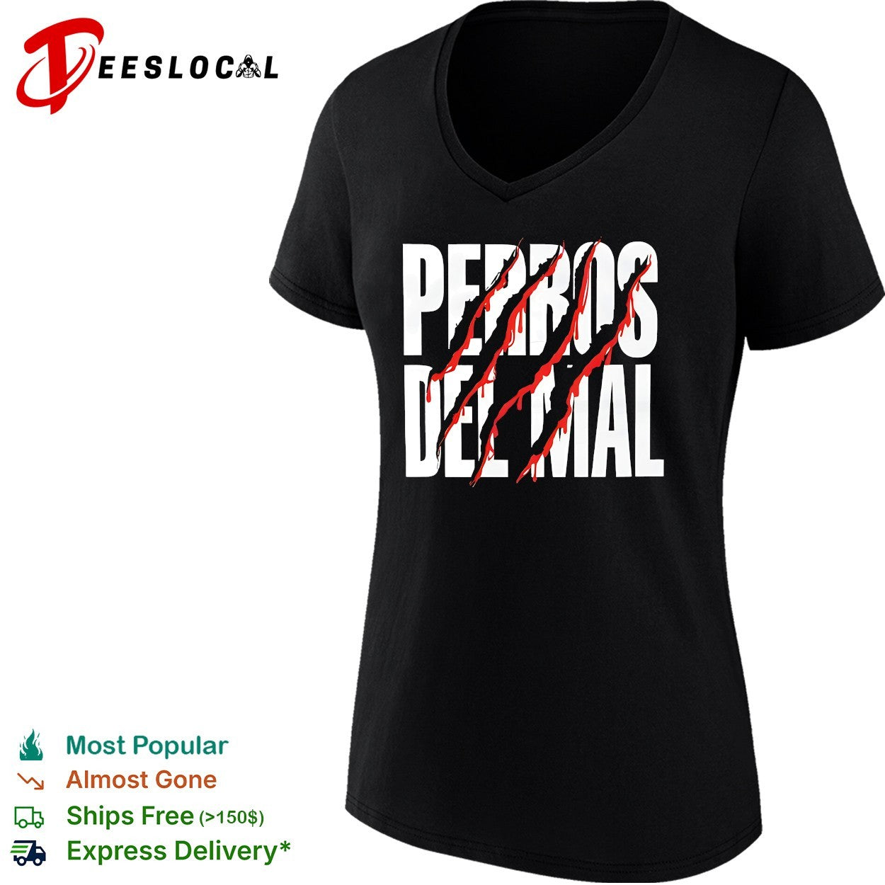 Perros del mal claw marks shirt