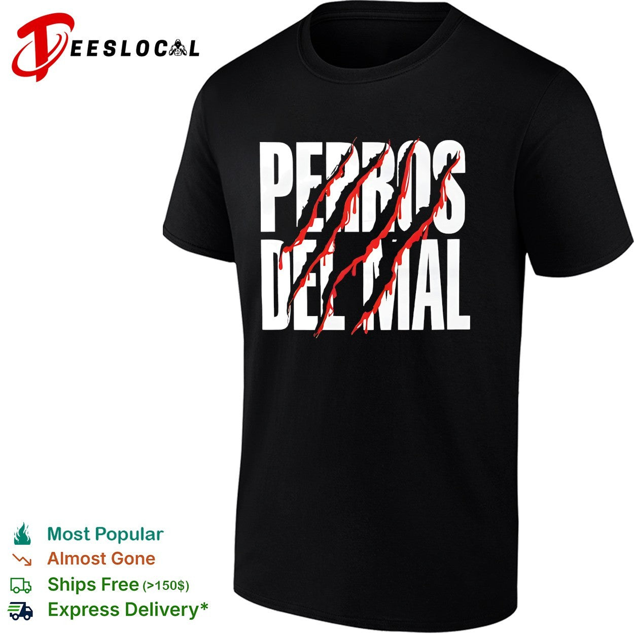 Perros del mal claw marks shirt