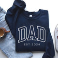 Personalized Dad Sweatshirt, Dad Est 2024 Crewneck Sweatshirt, Custom Dad, Pregnancy Announcement For Dad, Gift for Dad,...