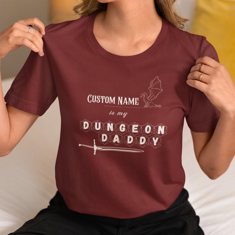 Personalized Dnd Shirt, Dungeon Daddy Shirt, Dungeons And Dragons Shirt, Dnd Shirt, Dnd Accessories, Valentines Day Gift,...
