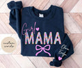 Personalized Girl Mama Sweatshirt, Coquette Mom of Girls Shirt, Pregnancy Announcement Tee, New Mama Top, Mothers Day...