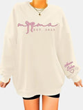 Personalized Mama Bow Sweatshirt, Mama Coquette Shirt, Custom Mother's Day Sweatshirt, Nana Tee, Gigi Shirt Hoodie