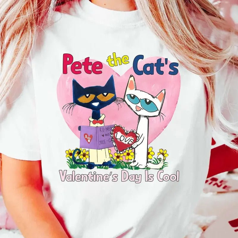 Pete The Cat Valentine's Day Is Cool Shirt, Pete In The Cat Valentine Shirt, Couple Valentine Shirt, Be Mine Shirt, Book...