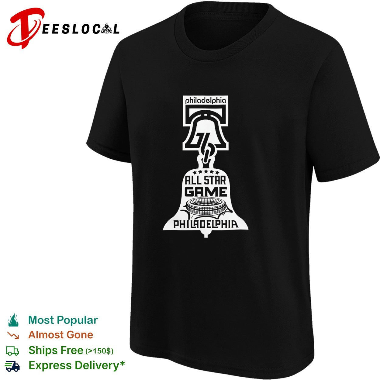 Philadelphia 76ers All Star Game Basketball Bell shirt
