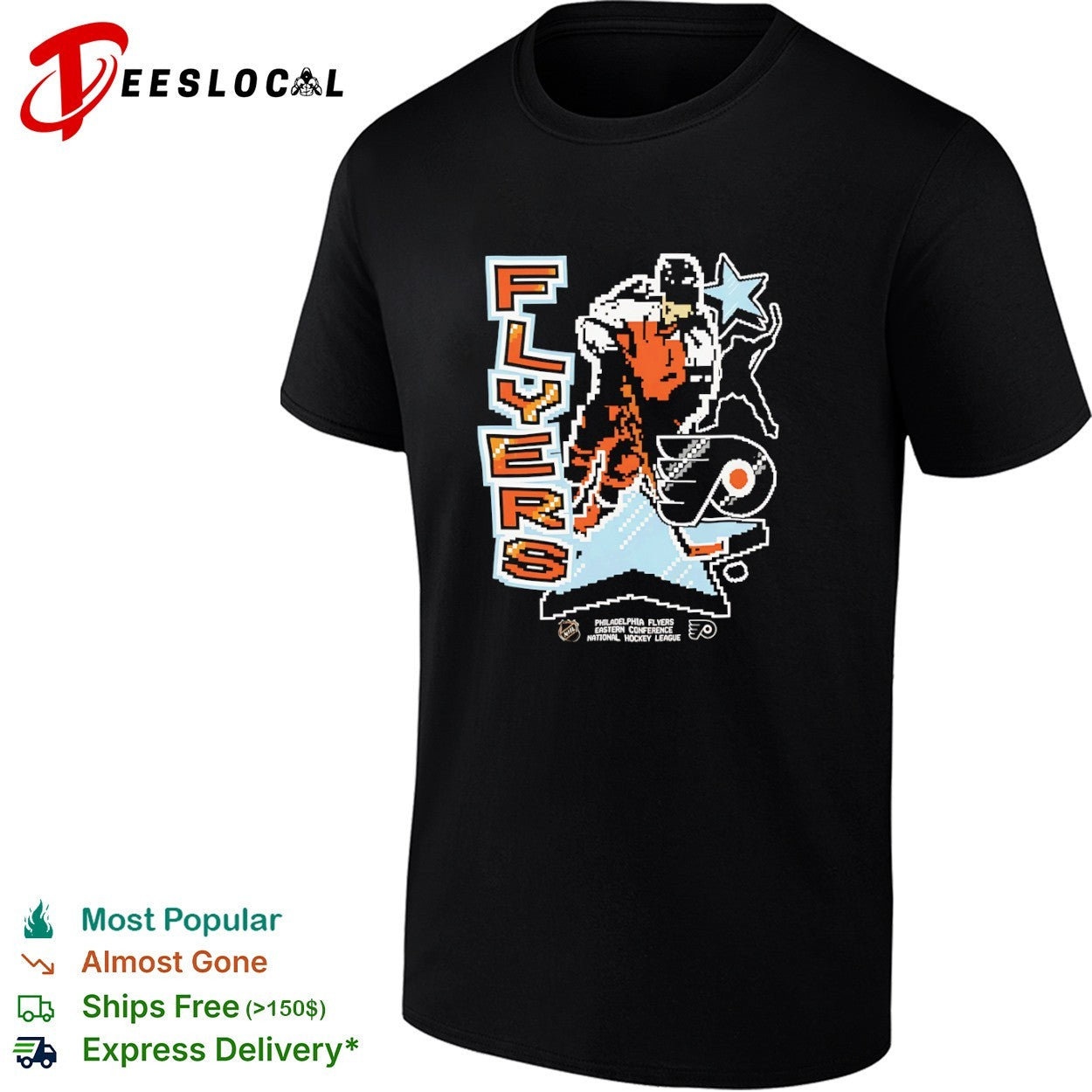 Philadelphia Flyers National Hockey League Eastern Conference Pixel shirt