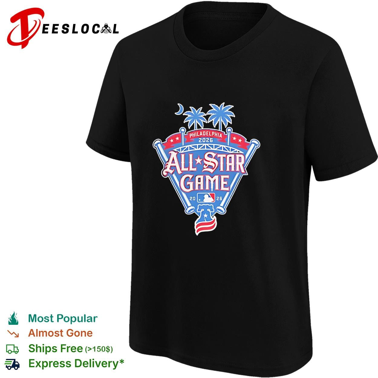 Philadelphia Phillies 2026 All Star Game MLB Baseball Liberty Bell Palm Trees Event shirt