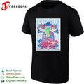 Phillie Phanatic holding flag old city Philadelphia shirt