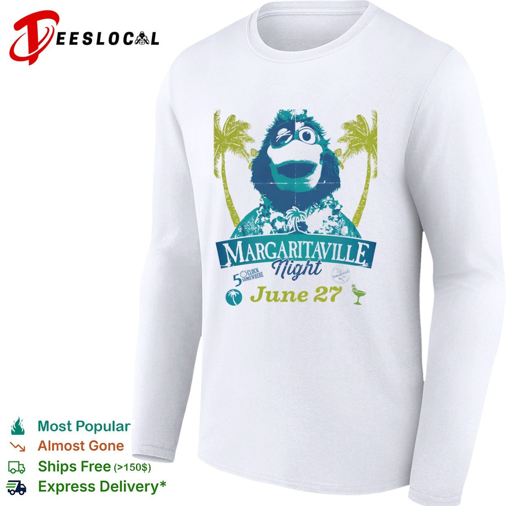 Philly Phanatic Margaritaville Night June 27 5 oclock somewhere mascot shirt