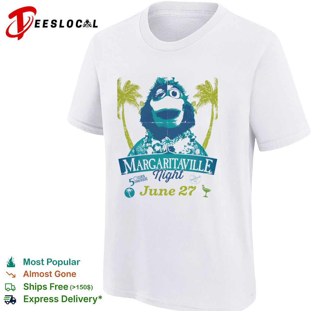 Philly Phanatic Margaritaville Night June 27 5 oclock somewhere mascot shirt