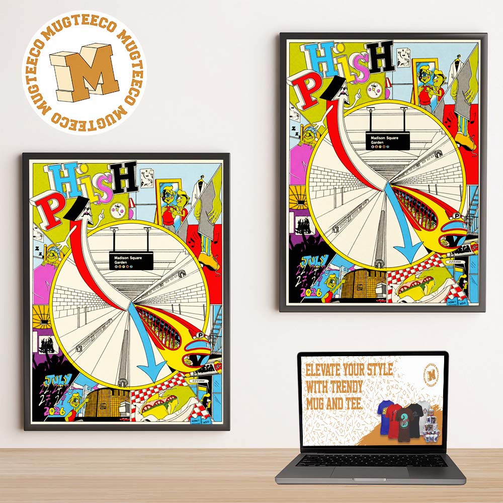 Phish Event New York City Poster At Madison Square Garden On July 22 24 25 27 And 29 2026 Home Decor Poster Canvas