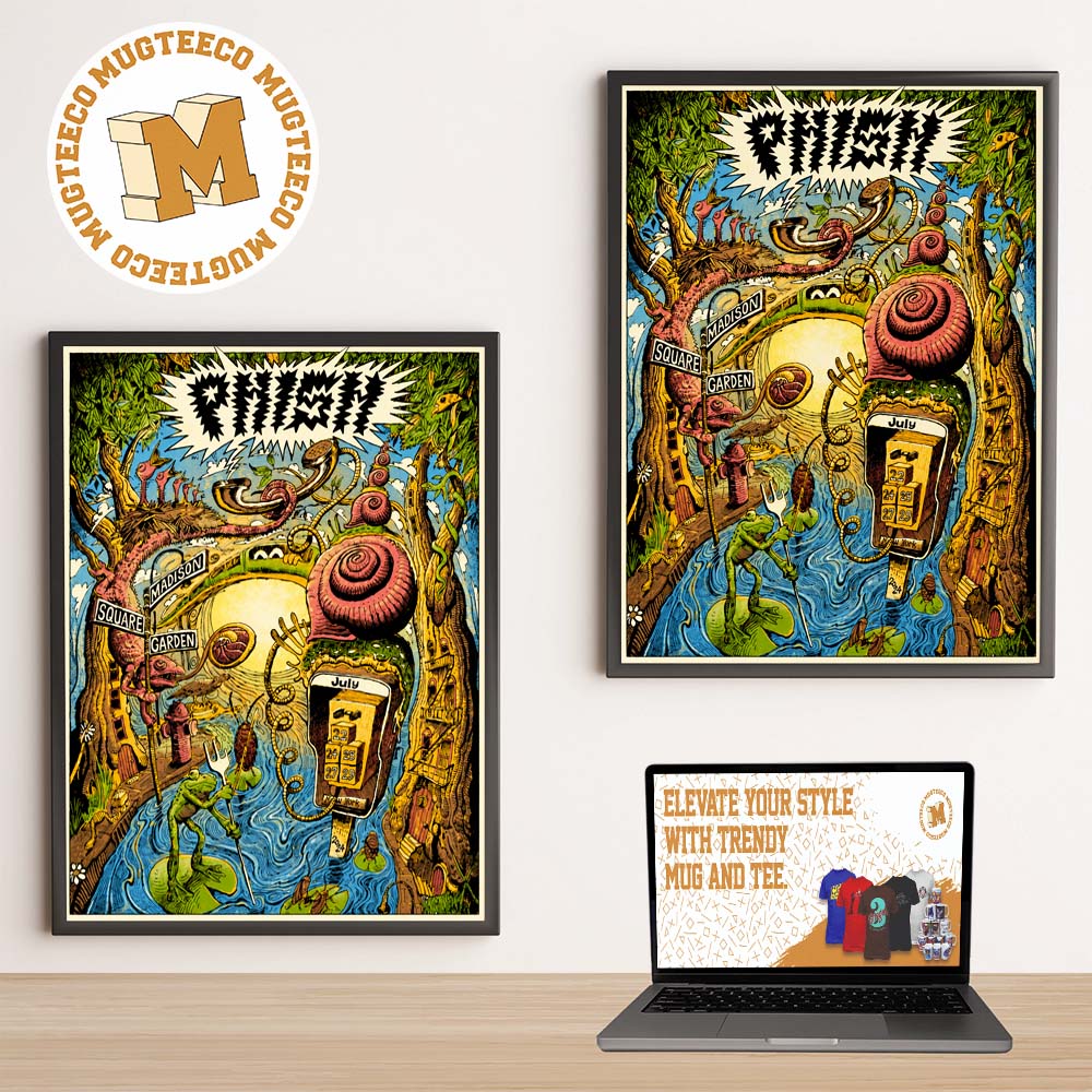Phish NYC 2026 Event Poster 5 Night At Madison Square Garden On July 22 24 25 27 29 2026 Home Decor Poster Canvas
