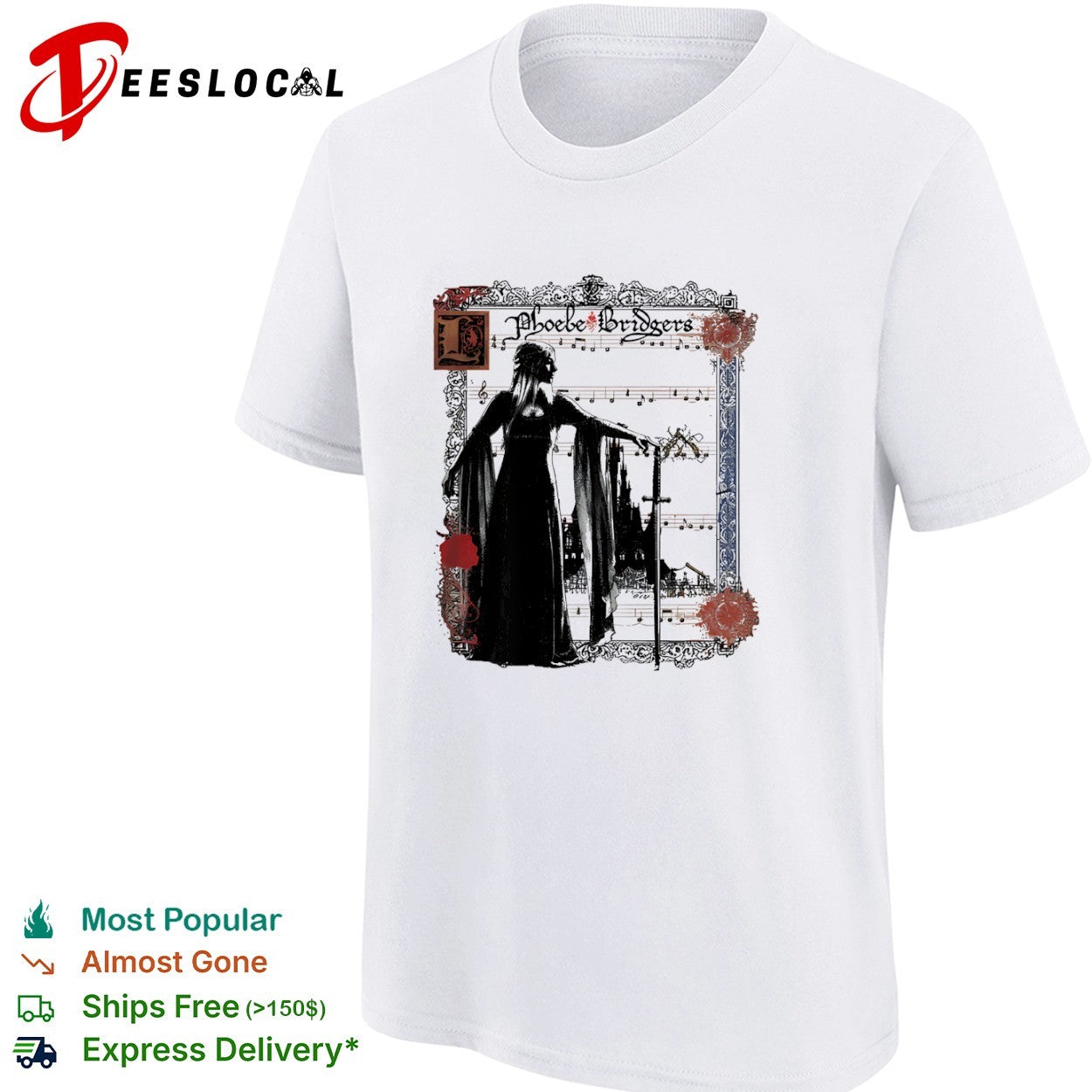 Phoebe Bridgers Medieval Fantasy Castle Sword Music shirt