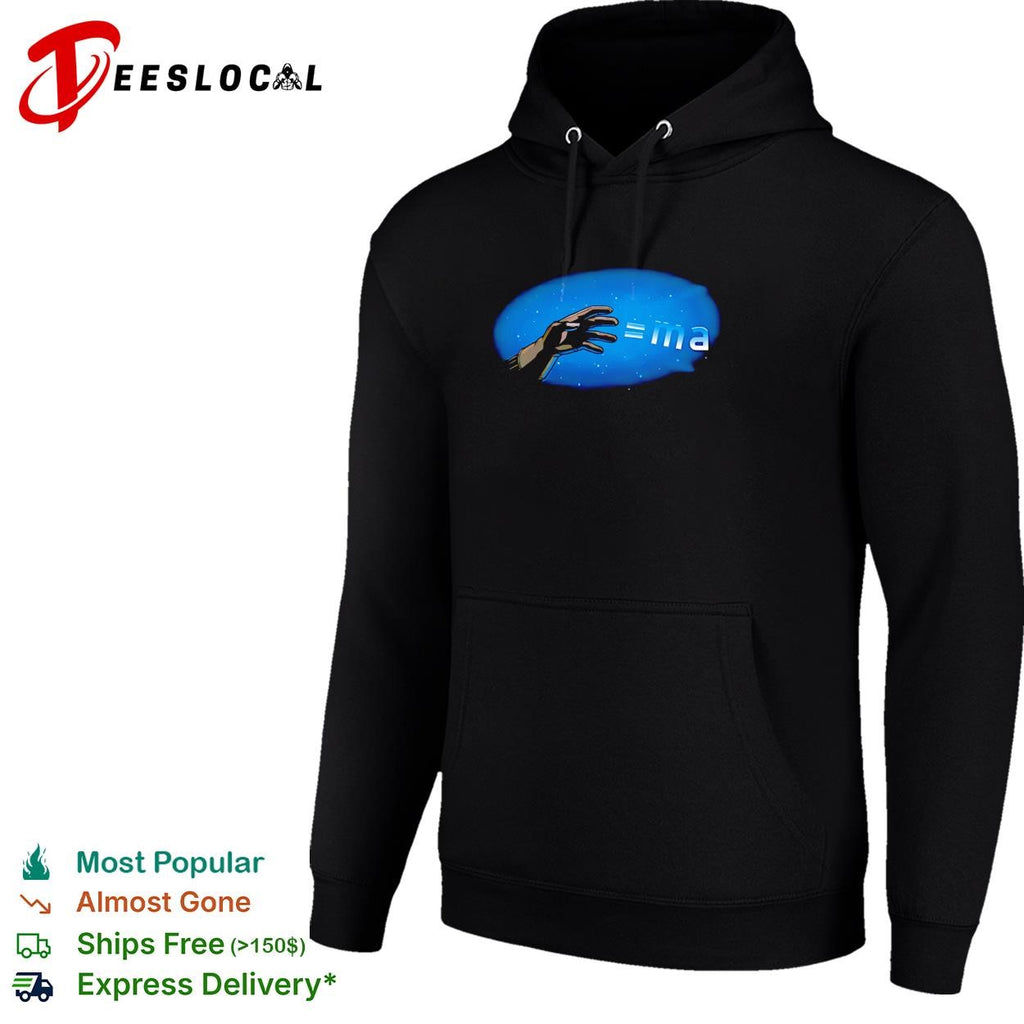 Physics force equation hand space ma shirt