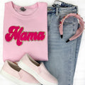 Pink Chenille Mama Patch Sweatshirt T-Shirts, Hoodie | CiraTrend.com