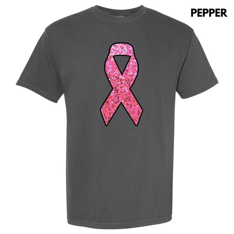 Pink Faux Glitter Ribbon Comfort Colors T-Shirt 'NLB' Hoodie, Sweatshirt | CiraTrend.com