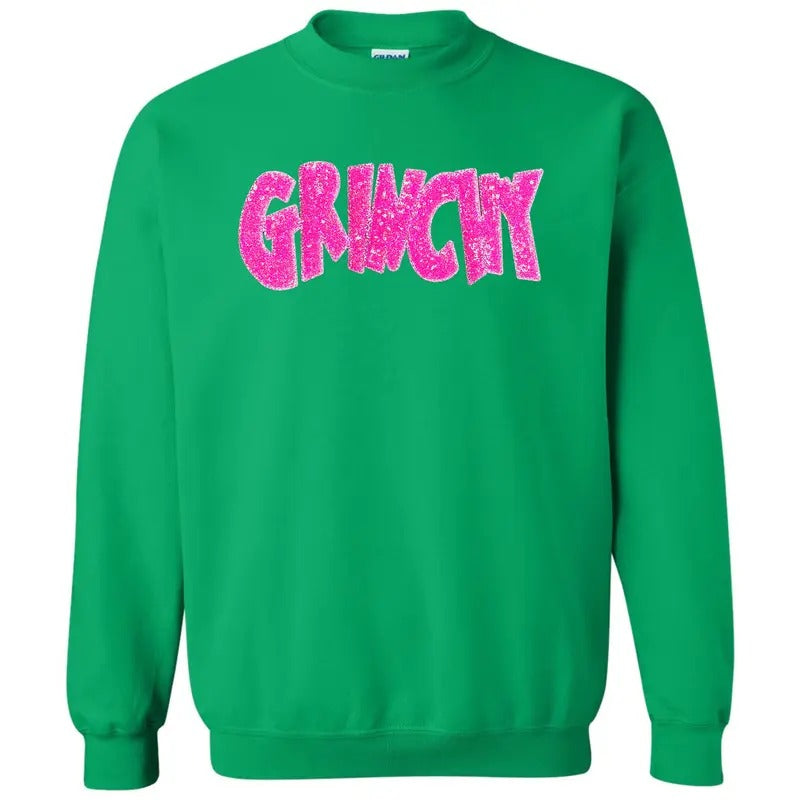 Pink Full Sequin Word Patch Sweatshirt T-Shirts, Hoodie | CiraTrend.com