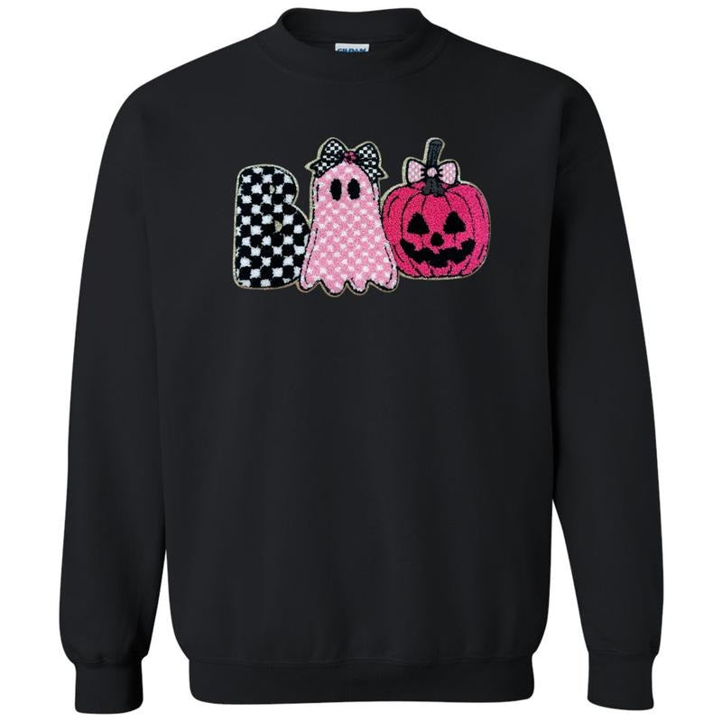 Pink Ghost BOO Patch Sweatshirt T-Shirts, Hoodie | CiraTrend.com