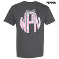 Pink Ghost Monogram Comfort Colors T-Shirt 'NLB' Hoodie, Sweatshirt | CiraTrend.com