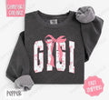 Pink GiGi Bow Comfort Colors Sweatshirt, Women's Crewneck, Cute Women's Sweater T-Shirts, Hoodie | CiraTrend.com