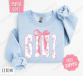 Pink GiGi Bow Sweatshirt, Women's Crewneck, Cute Women's Sweater T-Shirts, Hoodie | CiraTrend.com