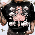 Pink Halloween Cute Skeleton T-Shirt, For Men, For Women, Casual, Classic Fashion Cotton Underwear Shirt Womenswear And...