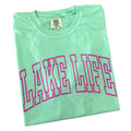 Pink Lake Life Puff Letter Comfort Colors T-Shirt Hoodie, Sweatshirt | CiraTrend.com