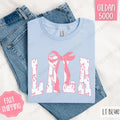 Pink Lala Bow Shirt Gildan, Women's Tee, Cute Women's Tshirt Plus Sizes Hoodie, Sweatshirt | CiraTrend.com