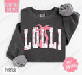 Pink Lolli Bow Comfort Colors Sweatshirt, Women's Crewneck, Cute Women's Sweater T-Shirts, Hoodie | CiraTrend.com