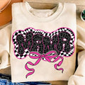 Pink Mama Coquette Bow , Mama Checkered , Mama Varsity  Leopard Sweatshirt T-Shirts, Hoodie | CiraTrend.com