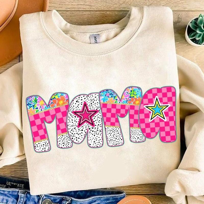 Pink Mama Shirt, Checkered, Mama Floral, Dalmatian Dots, Custom Mama with Kid Names, Mothers Day, Preppy Mama, Retro Mama...