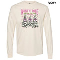 Pink North Pole Tree Farm Long Sleeve Comfort Colors T-Shirt 'NLB' Hoodie, Sweatshirt | CiraTrend.com