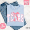 Pink Texas Bow Shirt Gildan, Women's Tee, Cute Women's Tshirt Plus Sizes Hoodie, Sweatshirt | CiraTrend.com