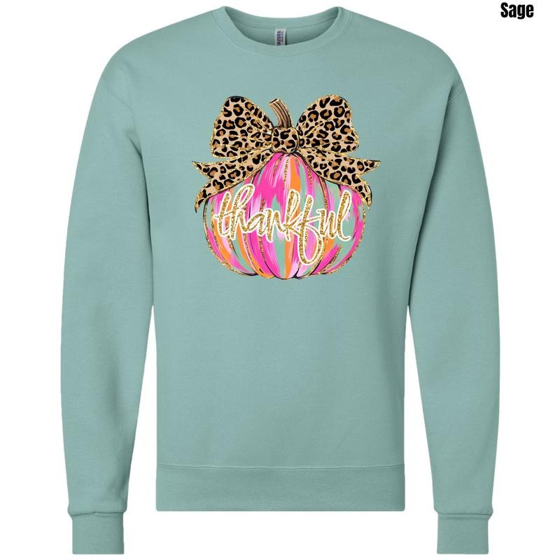 Pink Thankful Pumpkin Sweatshirt 'NLB' T-Shirts, Hoodie | CiraTrend.com